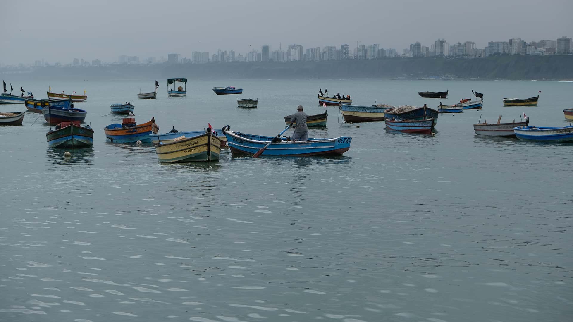 11Fishing boats anchored at Chorrillos bay | Responsible Travel Peru