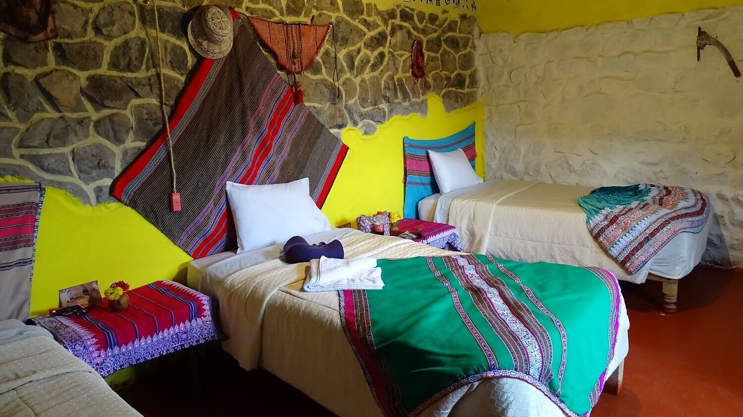 Colorful decoration in traveler's room of a homestay in Coporaque, Colca Canyon, Peru | RESPONSible Travel Peru