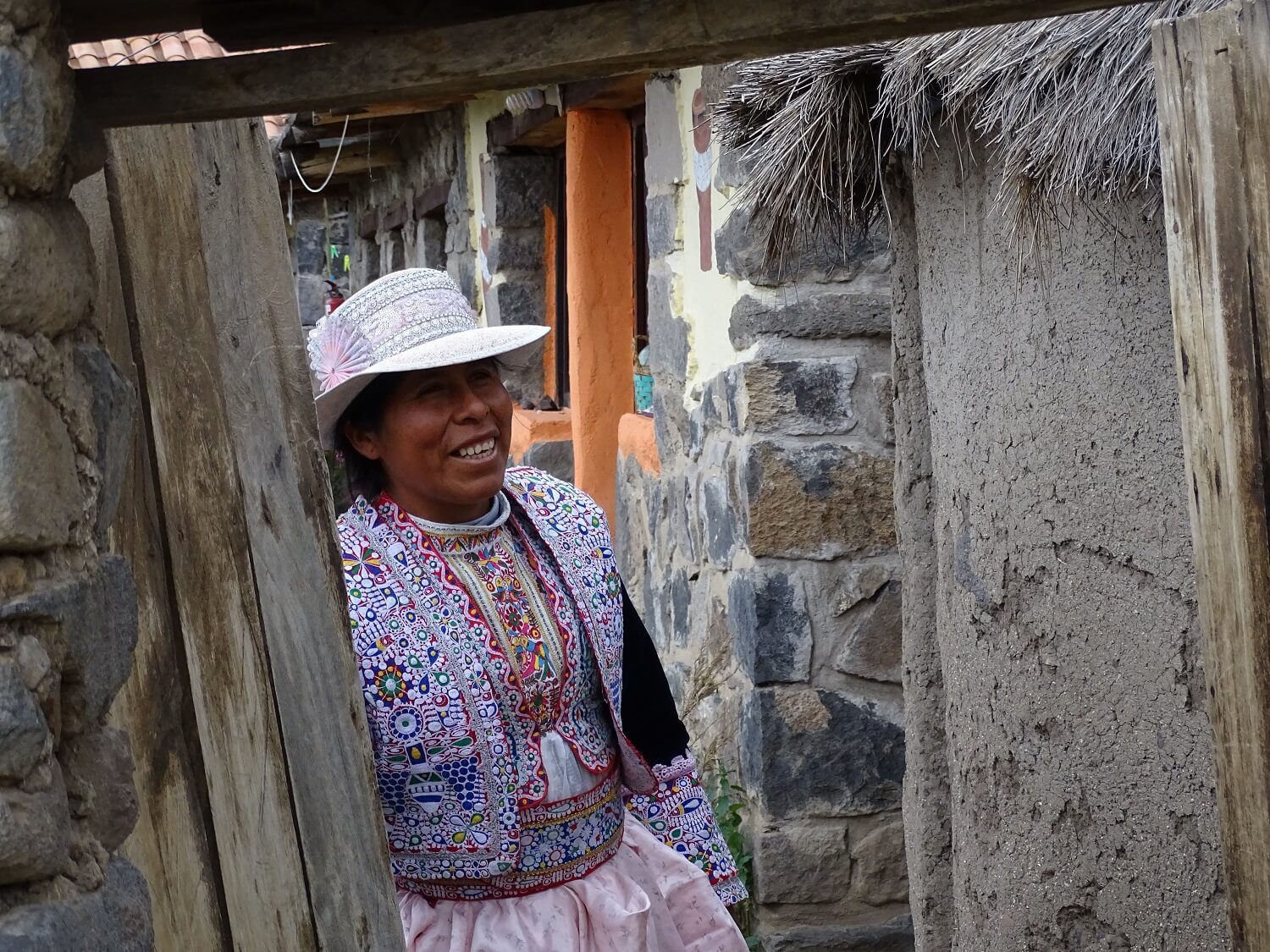11Local host in Coporaque welcomes visitors to her house with homestay. Colca Canyon - RESPONSible Travel Peru