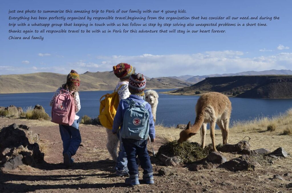 Review from an Italian family that traveled to Peru with small kids, organized by RESPONSible Travel Peru