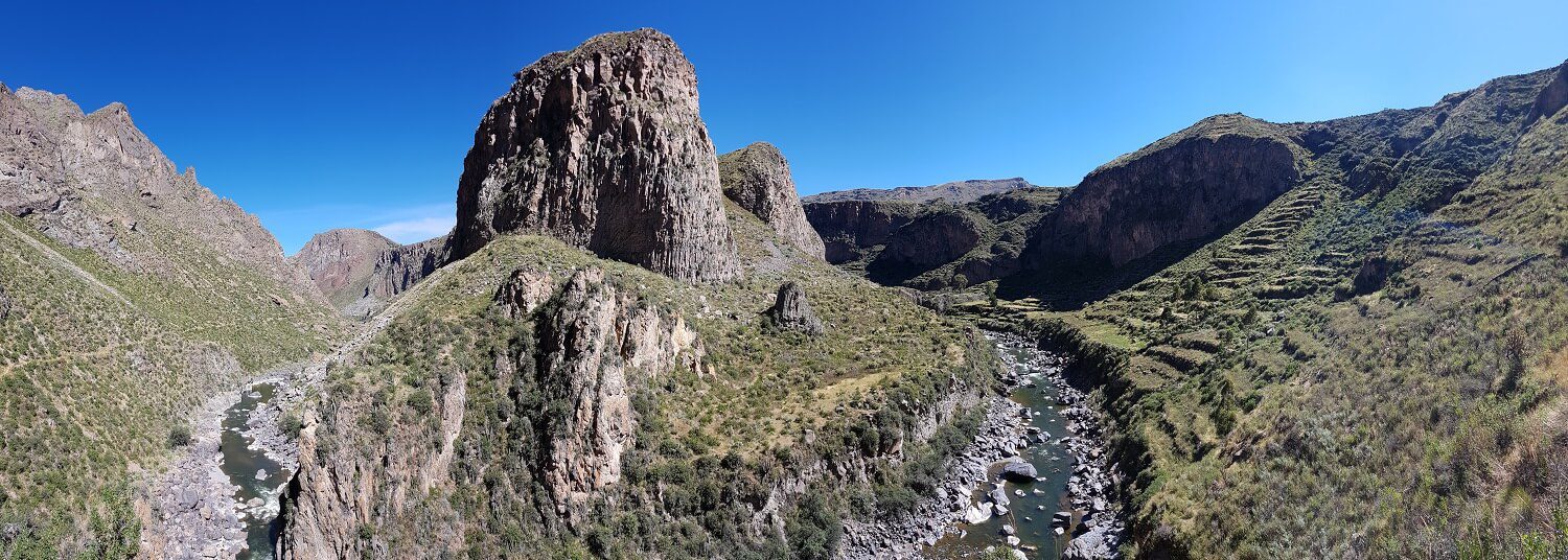 11Panorama picture of the Canocota Canyon. Hike the Collagua Route with RESPONSible Travel Peru