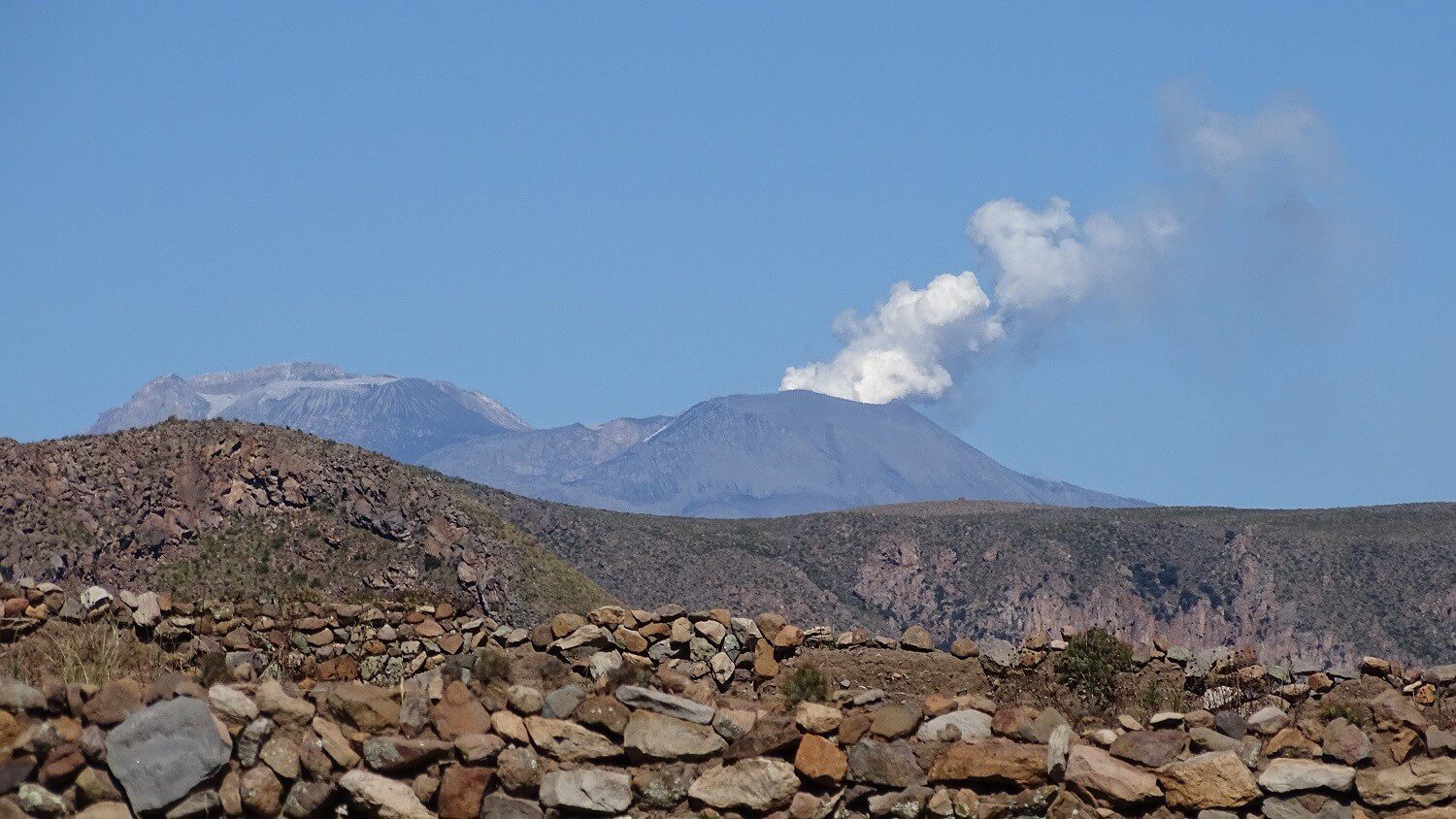 11A view of the Sabancaya volcano during our hike in the Colca Canyon. | RESPONSible Travel Peru