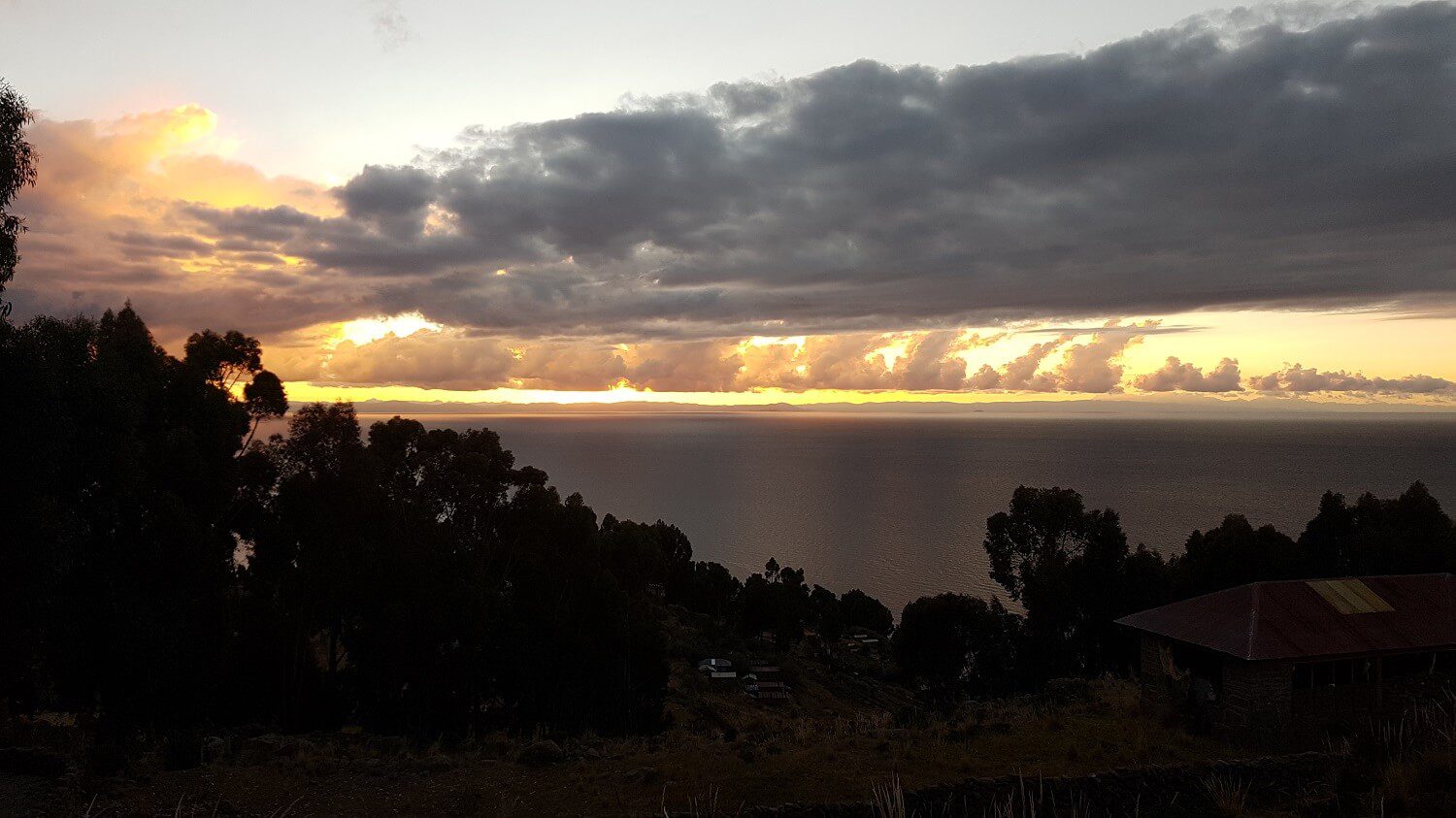 Sunset over Lake Titicaca as seen from Taquile island, Peru. RESPONSible Travel Peru