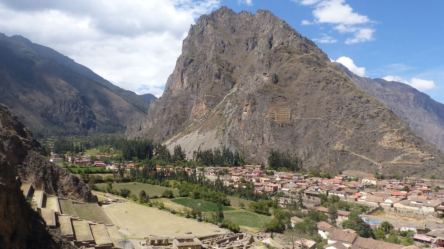 Ollantaytambo seen from its archaeological site - RESPONSible Travel Peru