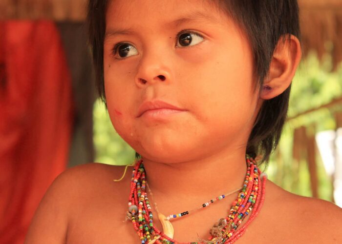 Child Matsiguenga posing for our photographer | Responsible Travel Peru