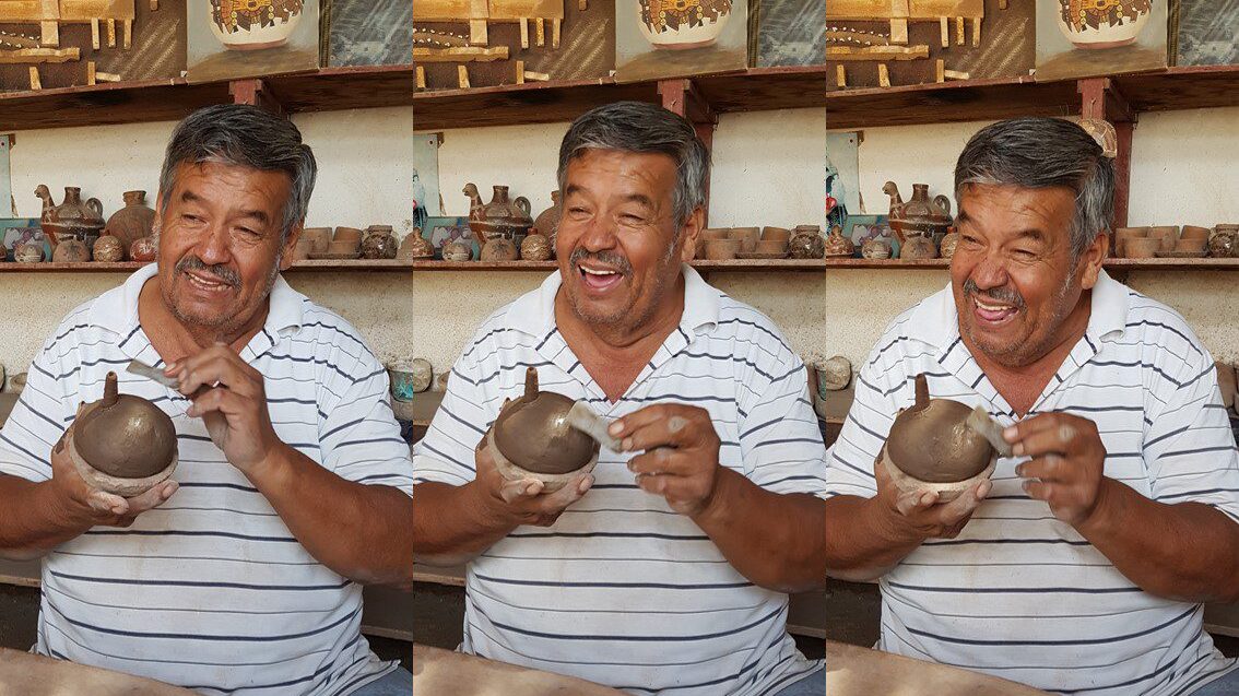 The charismatic Tobi sculpts true works of art based on replicas of Nazca ceramics | RESPONSible Travel Peru