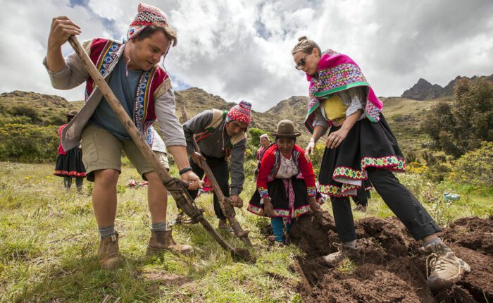 The chaquitaclla, also known as the foot plow, was one of the most important farming tools of the Andean world | Community-Based Tourism in the Sacred Valley with RESPONSible Travel Peru - Experience a Day of Fellowship with an Andean Community