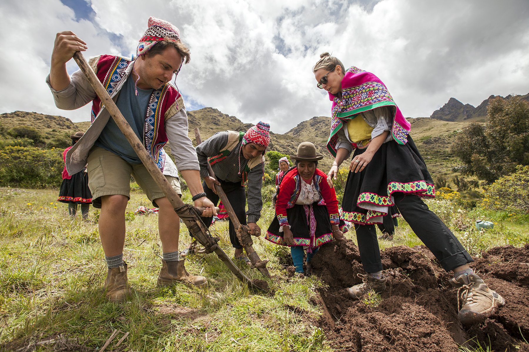 The chaquitaclla, also known as the foot plow, was one of the most important farming tools of the Andean world | Community-Based Tourism in the Sacred Valley with RESPONSible Travel Peru - Experience a Day of Fellowship with an Andean Community