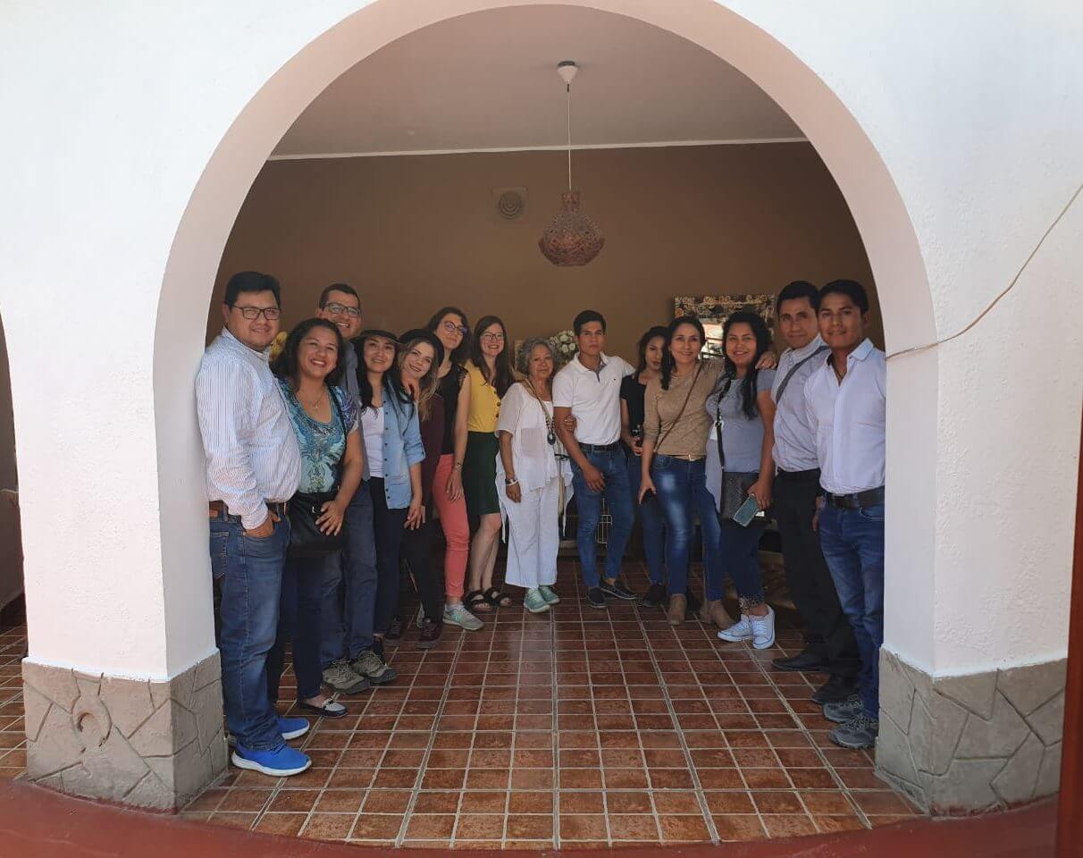 The RESPONSible Travel Peru team giving a workshop about sustainable tourism in Nazca, Peru