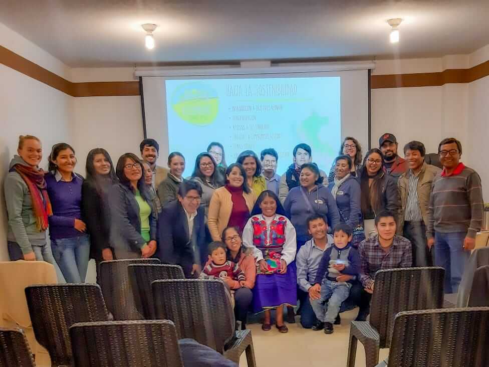The RESPONSible Travel Peru team giving a workshop about sustainable tourism in Puno, Peru