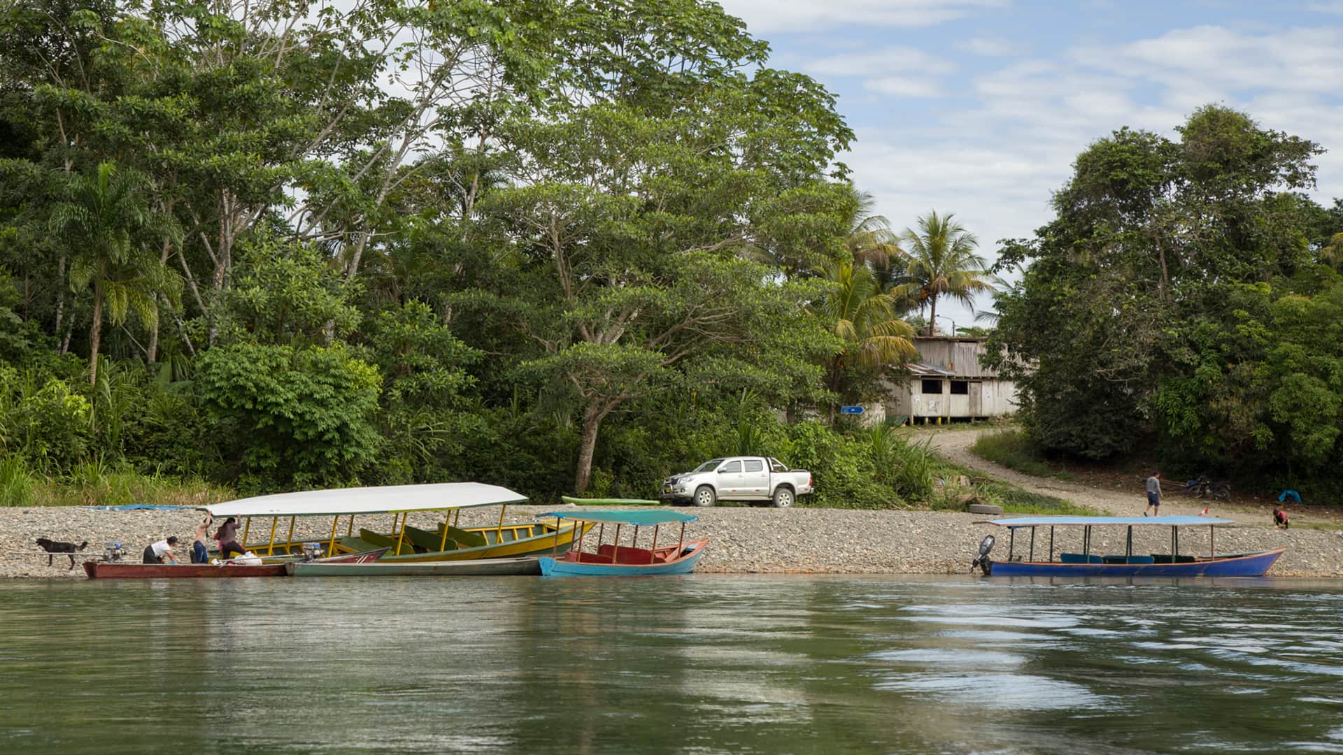 The port of Shintuya is just a strip of Amazonian river beach next to town, Manu | Responsible Travel Peru