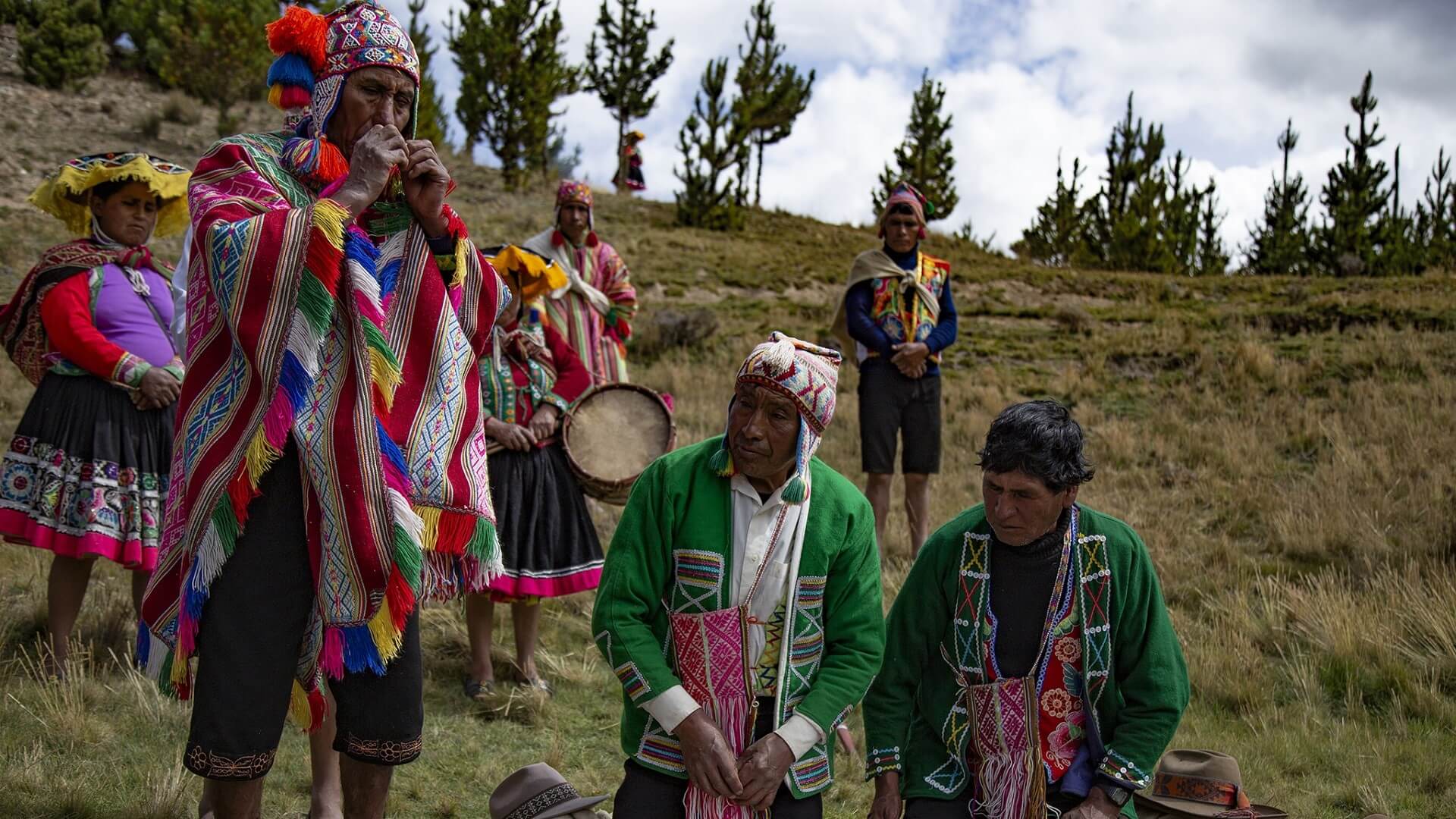 Locals in traditional clothing