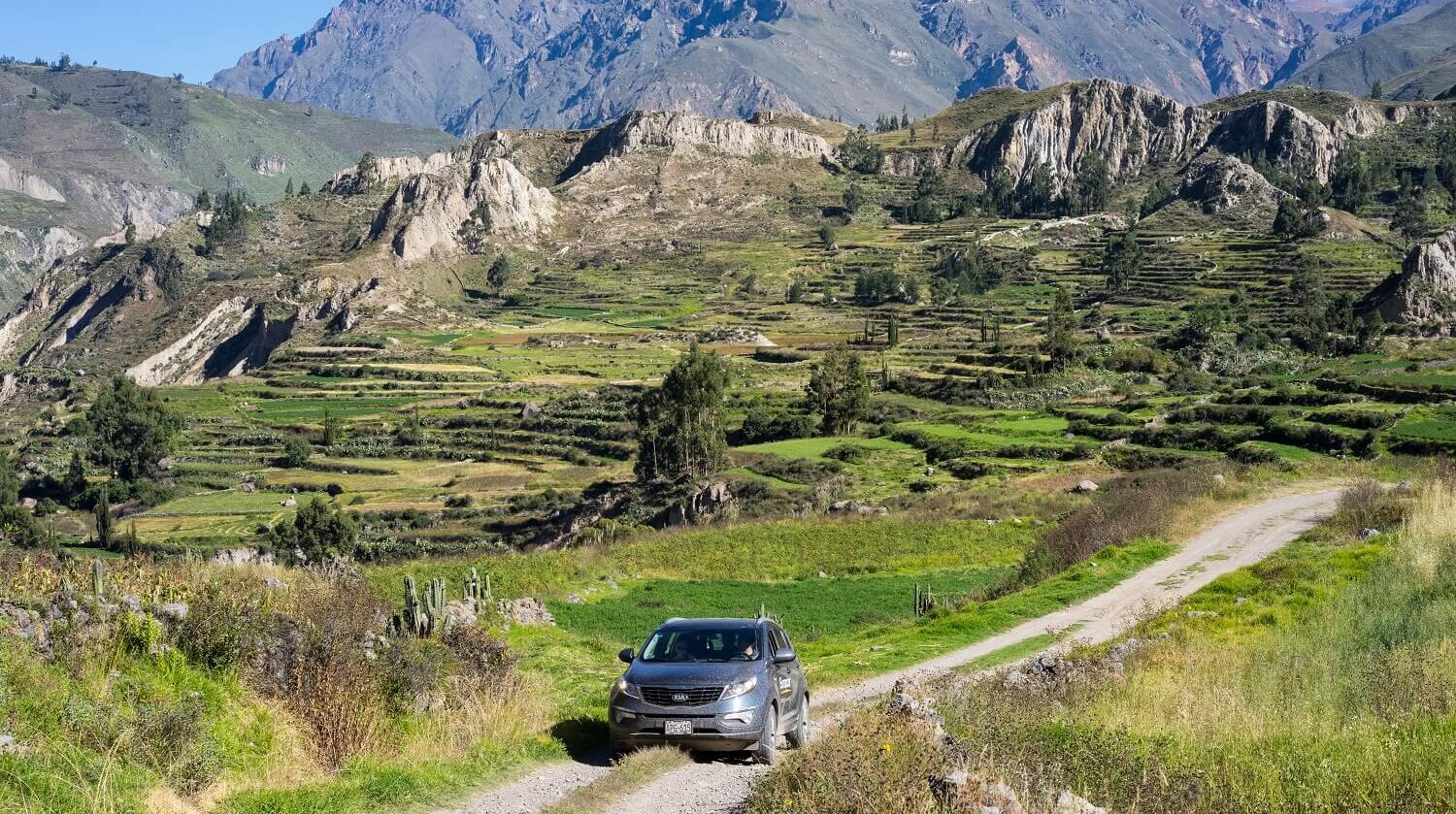 Spectacular views of the terraces of the Colca Canyon during an offroad route on our Road Trip - RESPONSible Travel Peru