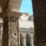Colonial architecture carved details in Sillar stone in Arequipa