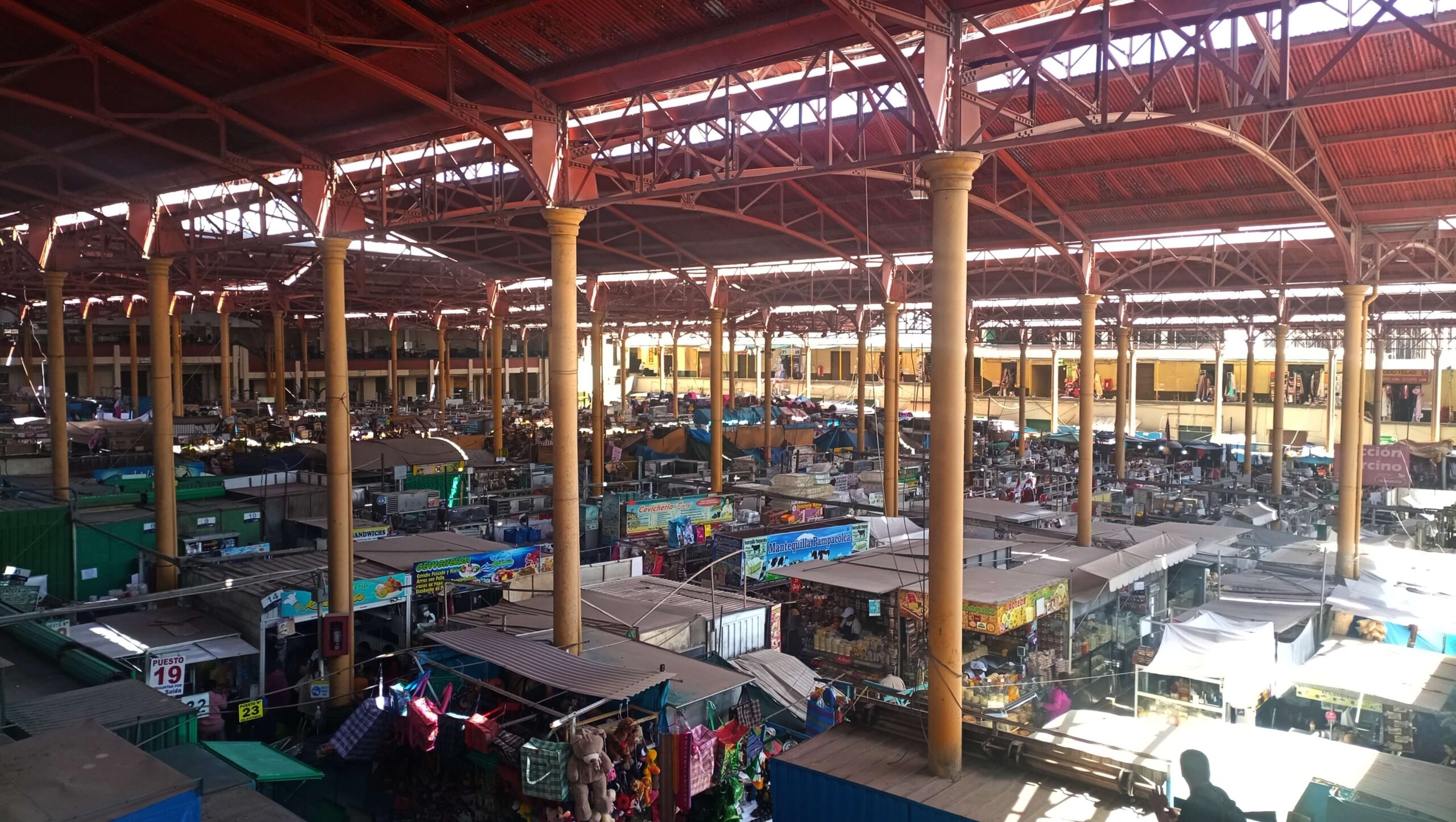View from above of the market